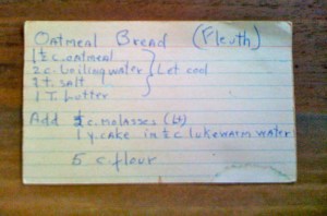 "oatmeal bread recipe"