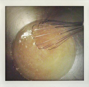 "gelatin and boiling sugar syrup"