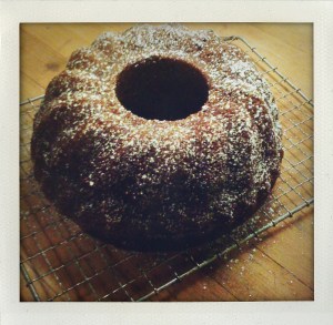 "rick's gingerbread with powdered sugar"