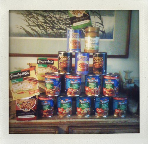 "Pyramid of soup cans"