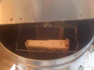 "honey frame in an extractor"