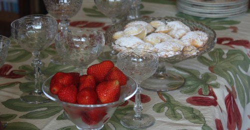 "madeleines and strawberries"