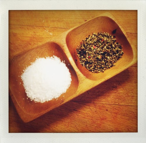 ground pepper & sea salt "sea salt & ground pepper"