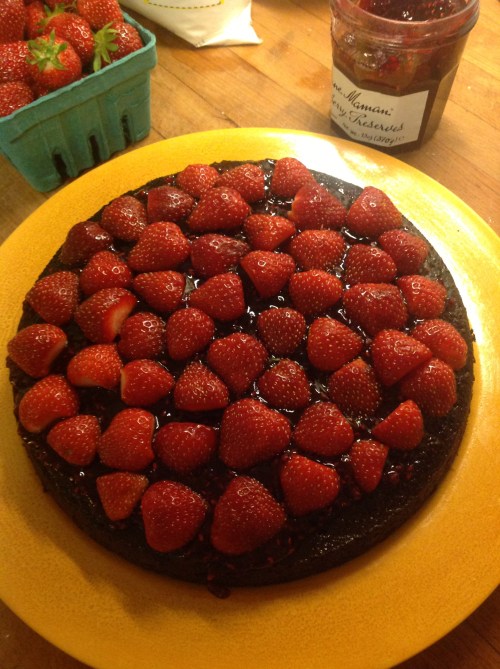 strawberry chocolate cake