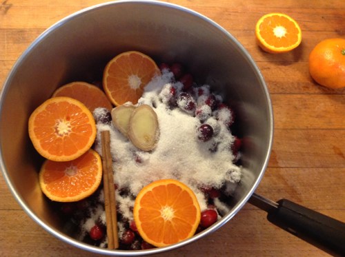 homemade ginger orange cranberry sauce