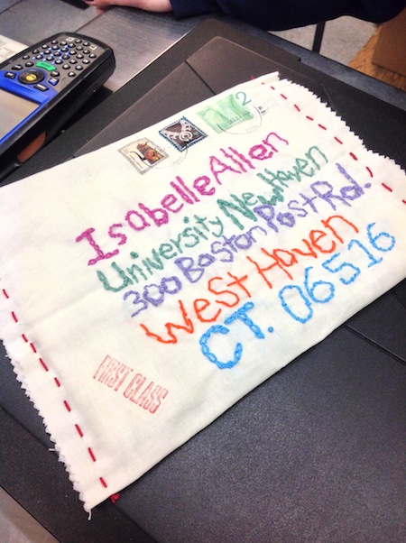 Embroidered happy mail 2