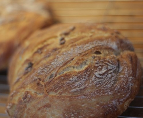 Homemade bread cooling