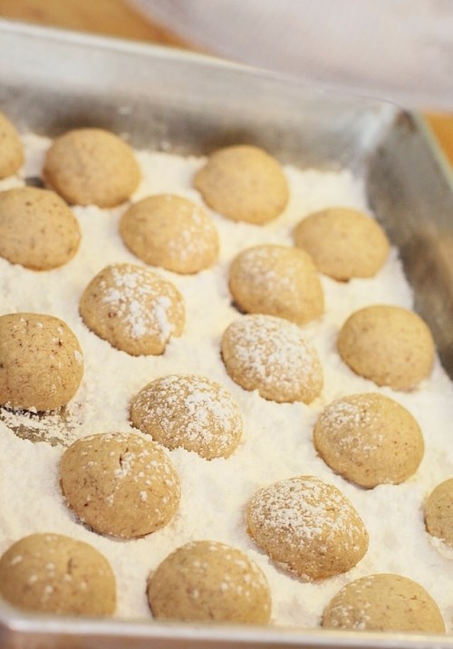 Ready to powder with confectioners sugar - Mexican wedding cookies