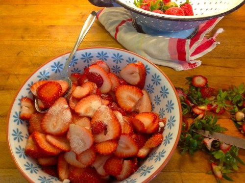 Macerating Strawberries