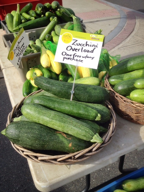 Free zucchini with purchase