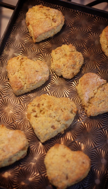 Warm ginger cornmeal scones