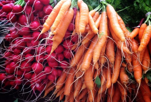 Radishes and carrots