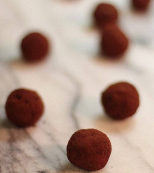 Chocolate pumpkin date nut balls