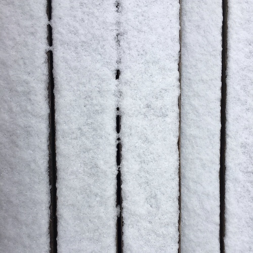Snowy deck