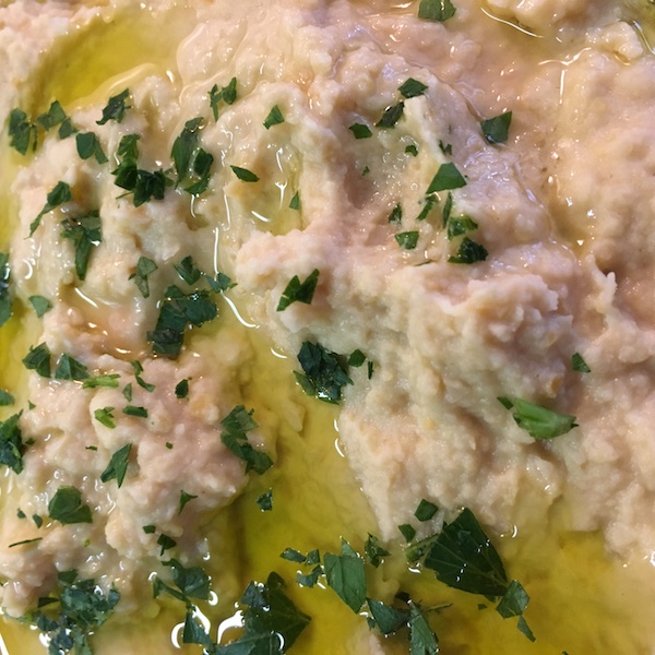 Homemade hummus
