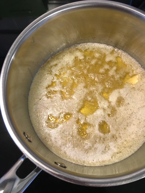 Image of a pot of butter being clarified.
