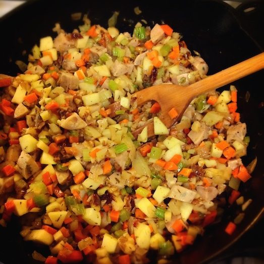 veggie-sausage mix for stuffing